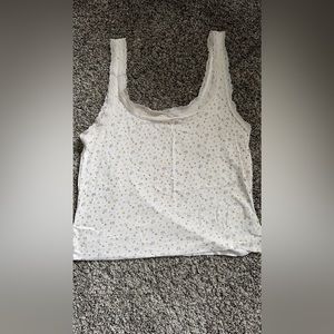 lace shoulder tank top